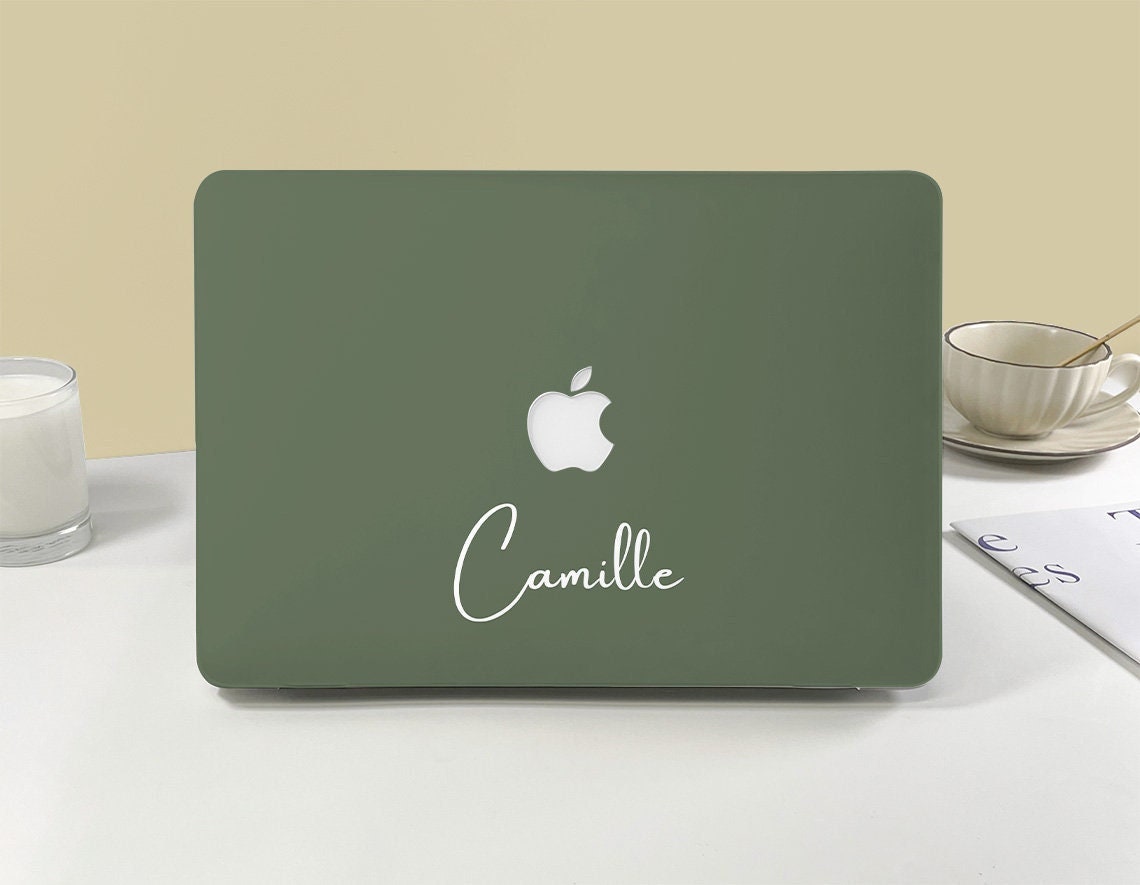 Forest green top macbook air case