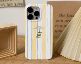 Summer Striped iPhone Case For iPhone 16 15 14 13 Pro Max Customized iPhone 16e 12 11 Pro Plus Mini XR XS SE Aesthetic Trendy iPhone Cover