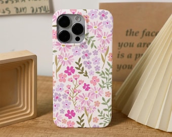 Retro Colourful Floral iPhone Case For iPhone 16 15 14 13 Pro Max Customized iPhone 16e 12 11 Pro Plus Mini XR XS SE Matte Slim iPhone Cover