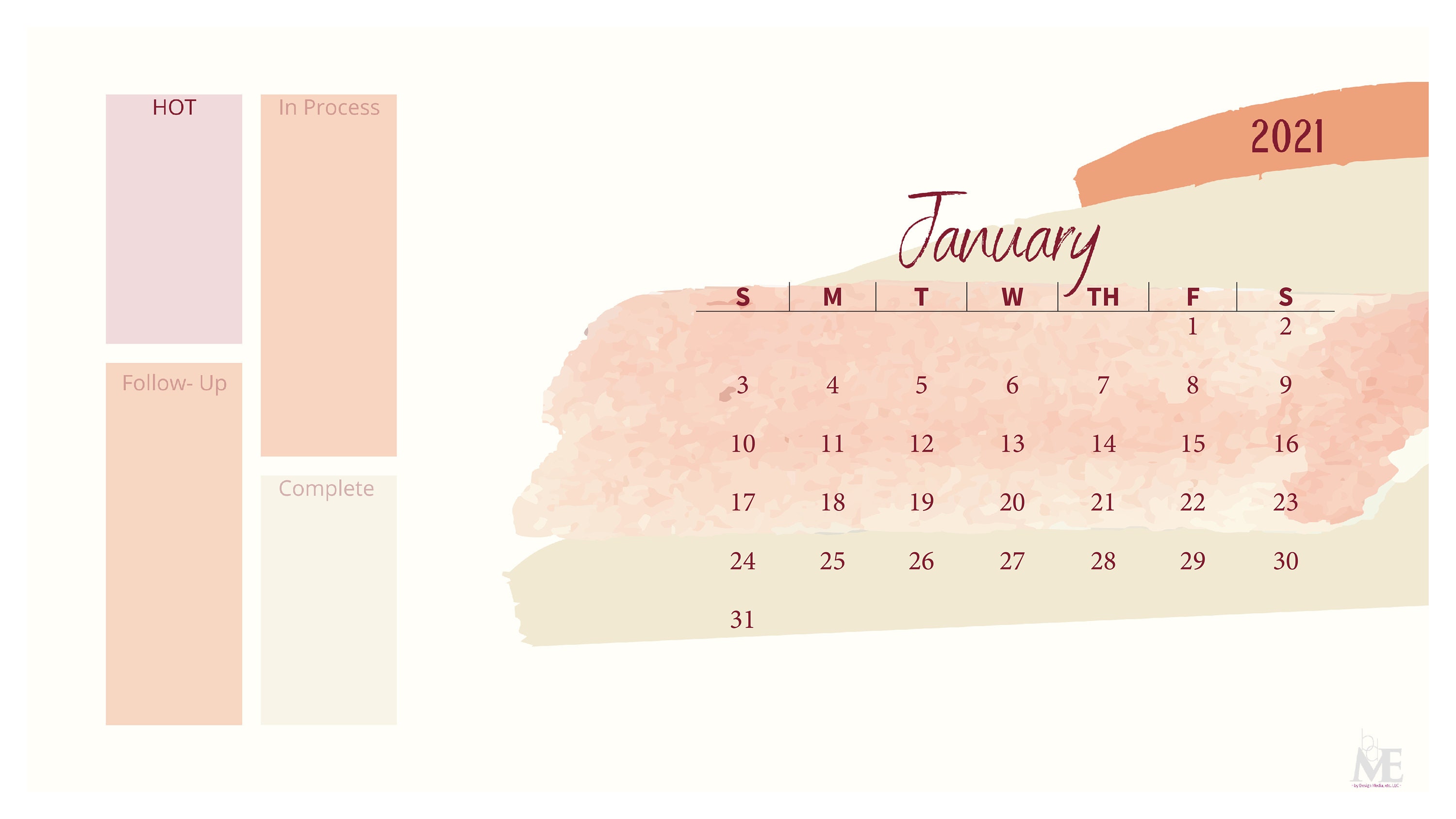 2021 2022 Peaches n Cream Wallpaper organizer desktop | Etsy