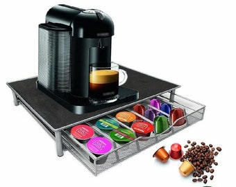 Coffee Machine Stand & Capsule Pod Holder Nespresso Dolce Gusto