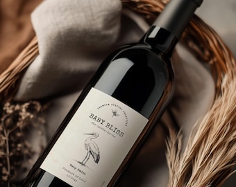 Pregnancy Announcement Wine Label for Uncle: Editable Template (Digital Download)