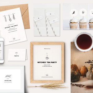 Witches&#39; Tea Party Printable Decoration Set (Digital Download)