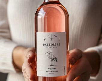 Pregnancy Announcement Wine Label for Aunt: Editable Template for Aunt-To-Be (Digital Download)