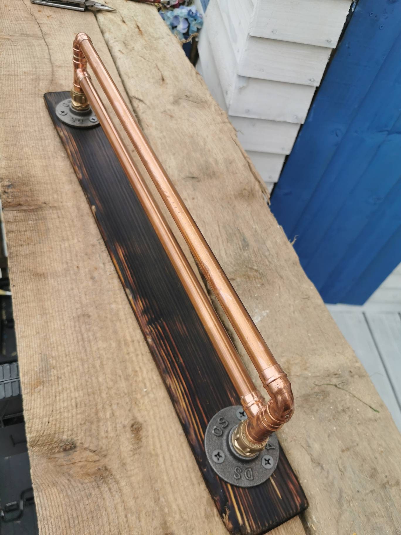 Copper towel rail Etsy