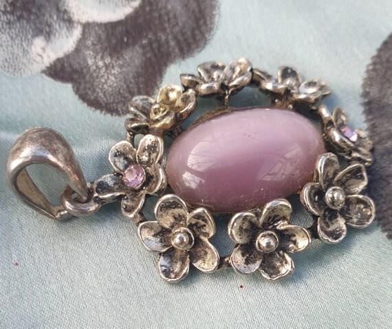 Vintage Retro Purple Cats Eye Amethyst Rhinestone Earrings 80/'s Art Deco Revival