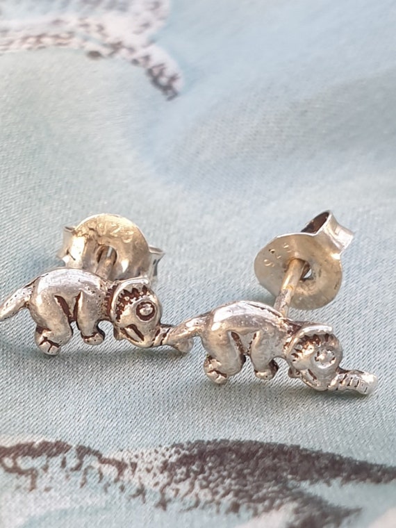 Tiny Elephant 925 Sterling Silver Earrings