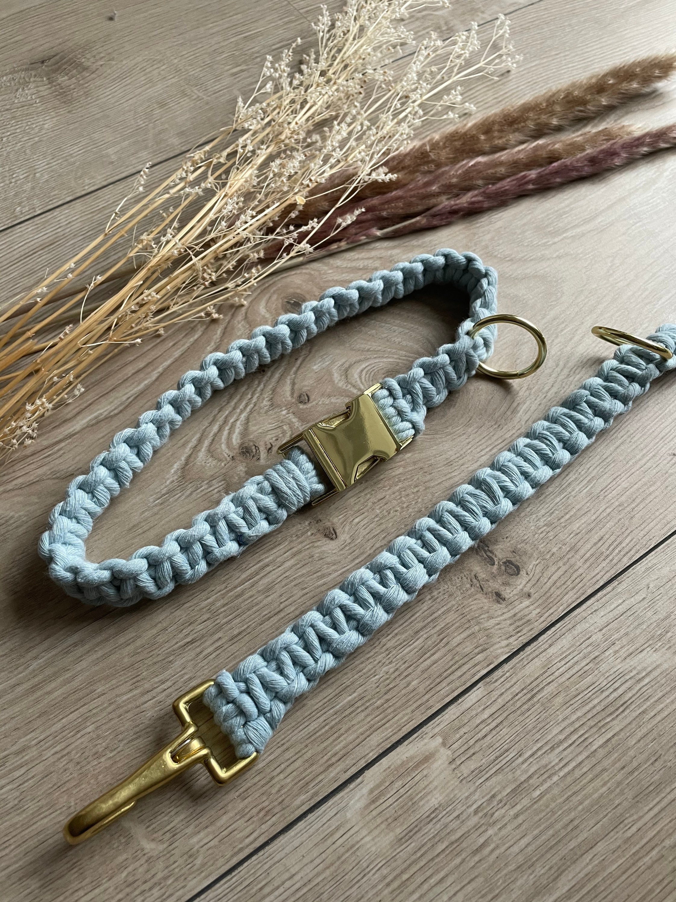 Dog collar macrame macrame collar hand knotted macrame Etsy