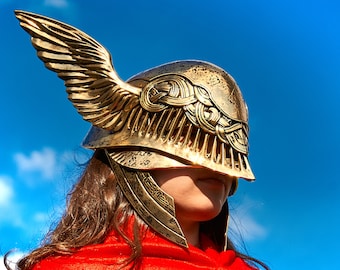 Cosplay Malenia GOLD CHROME Helmet, Blade of Miquella, Valkyrie Helmet | Shadow of the Erdtree