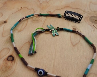 Accesorio para el cabello trenzado estilo boho con clip de libélula – 45 cm