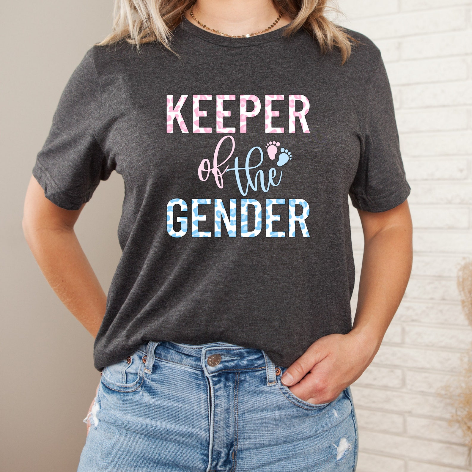 Keeper Of The Gender Shirt Gender Reveal Shirts Gender Etsy