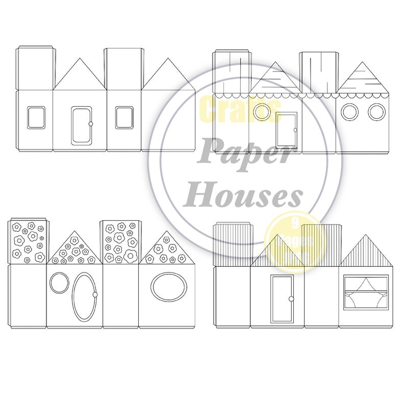 Printable Paper Dollhouse. Children Craft. Paper Kids | Etsy