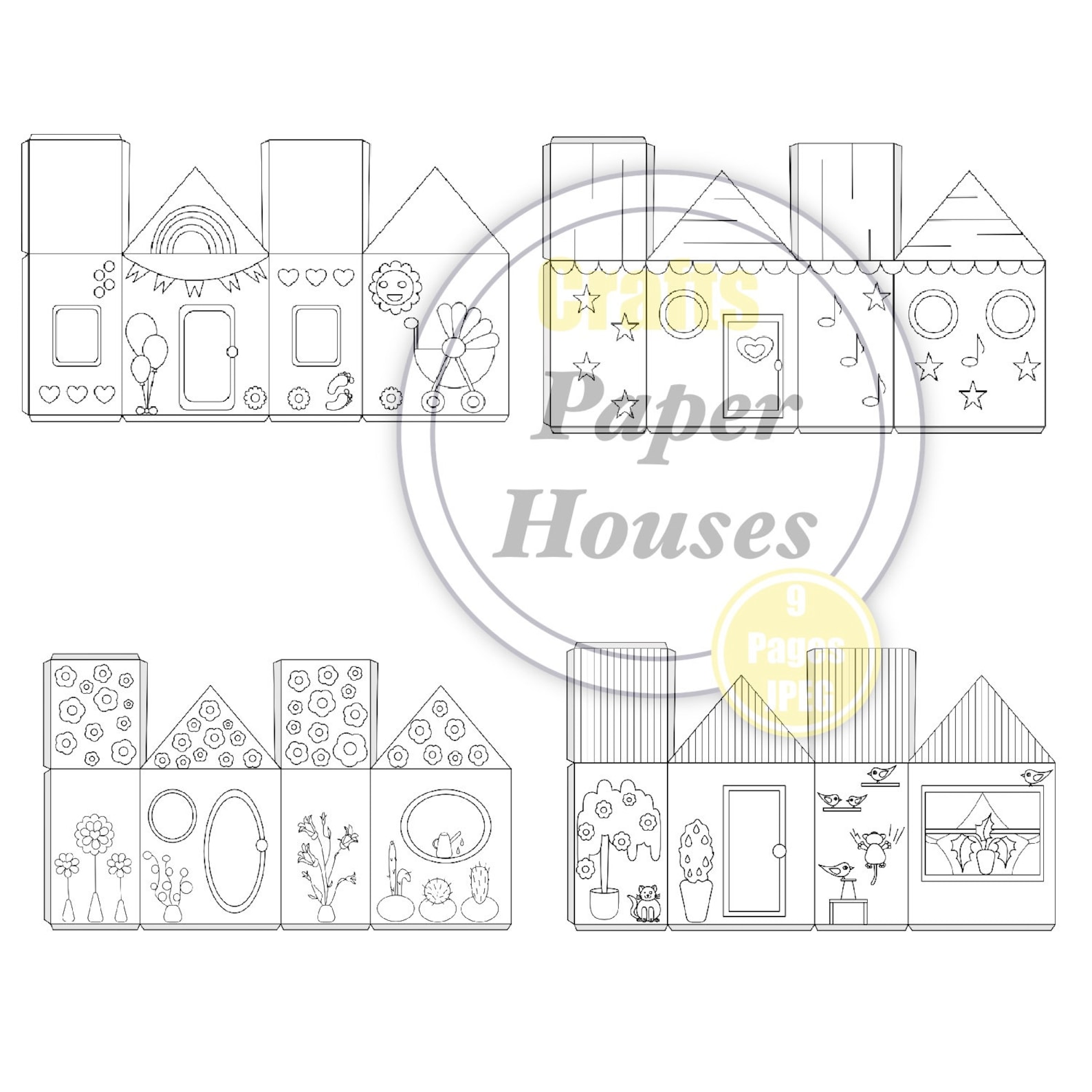 Printable Paper Dollhouse. Children Craft. Paper Kids - Etsy