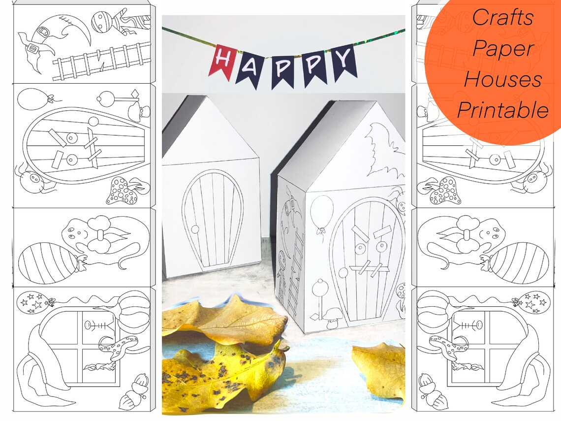 Halloween Diy Papercraft. Haunted House. Set 3. Printable Etsy