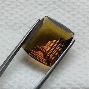 Honey Quartz, Honey Quartz Faceted Cut, Honey Quartz Concave Cut, Size,17.7×20.5 MM Aprox, Direct Manufacture sale, CTS,22.80