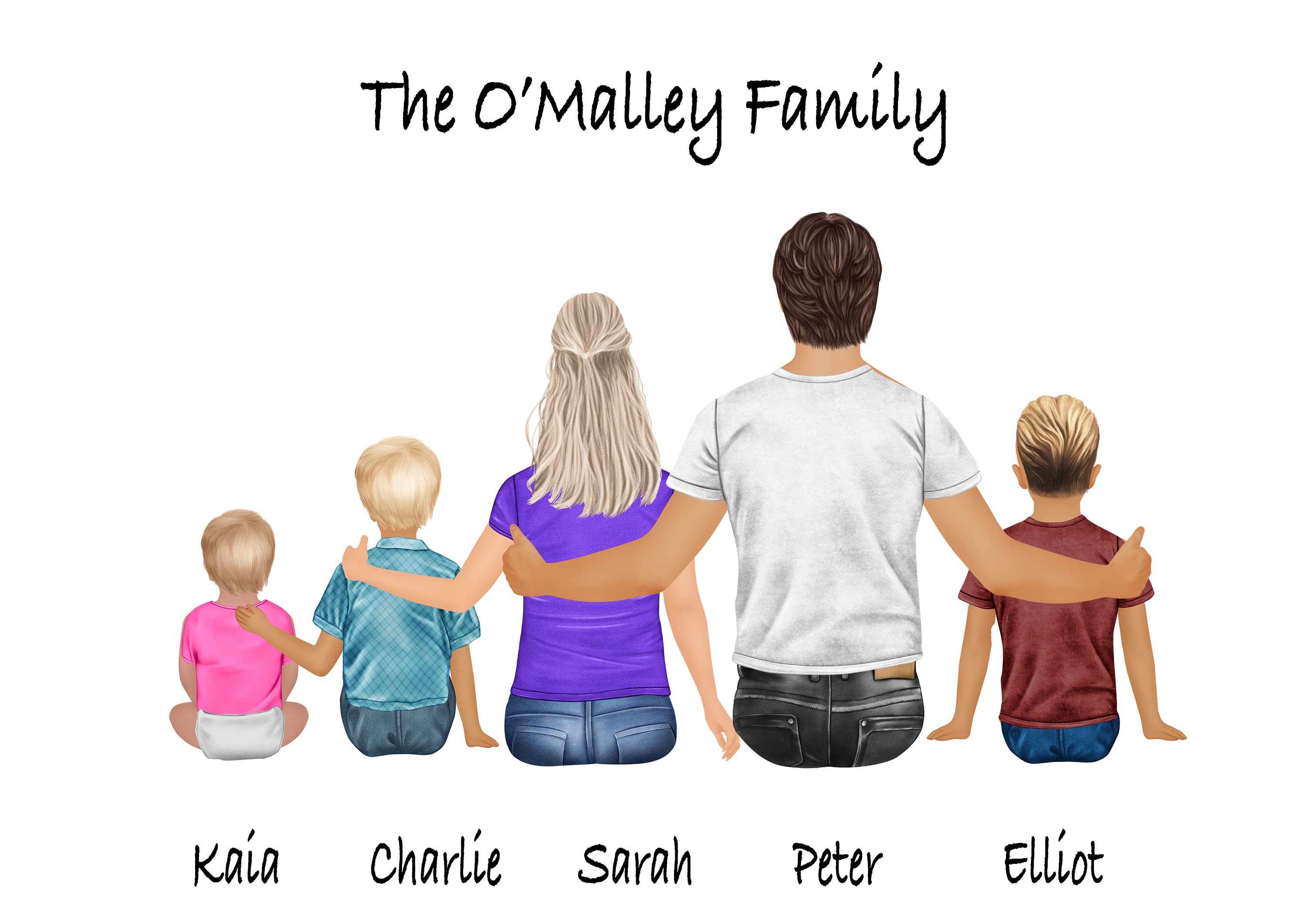 Custom Family Print Family Gift Mom Gift Dad Gift Aunt Etsy