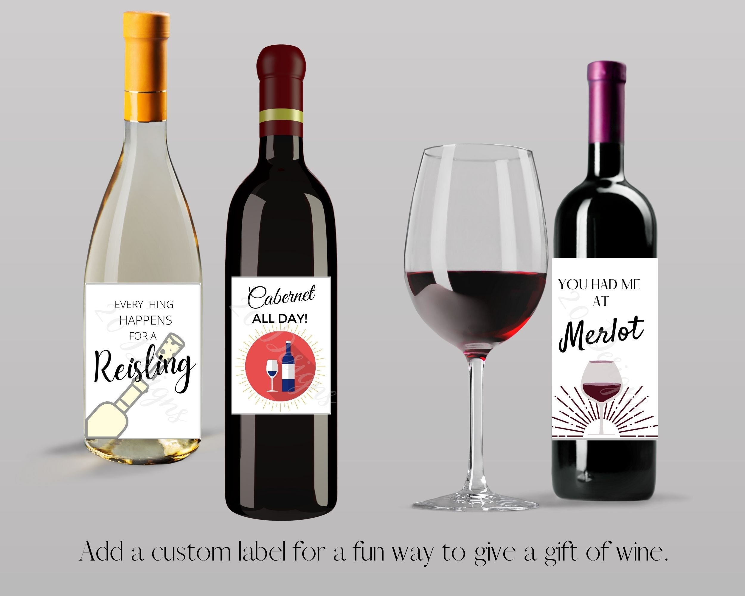 PRINTABLE Wine Labels Wine Gifts Etsy