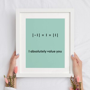 Eu absolutamente valorizo você pôster de arte de parede matemática, camiseta, caneca SVG e arquivo PDF funciona com Cricut, Silhouette Cameo