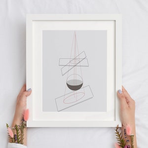 Uma esfera pode projetar uma sombra no formato de uma elipse. Arte de parede matemática, pôster, camiseta, caneca. Arquivo SVG e PDF. Funciona com Cricut, Silhouette Cameo.