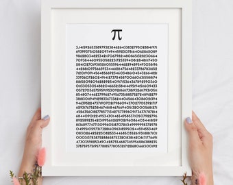 First 1000 Digits of Pi Printable Fun Math Poster, Fun Math Classroom Decor for High School and Middle School Teacherso