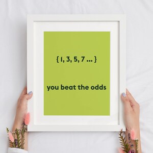 Números Ímpares Você Venceu as Probabilidades Arte de Parede Matemática Pôster, Camiseta, Caneca Arquivo SVG e PDF Funciona com Cricut, Silhouette Cameo