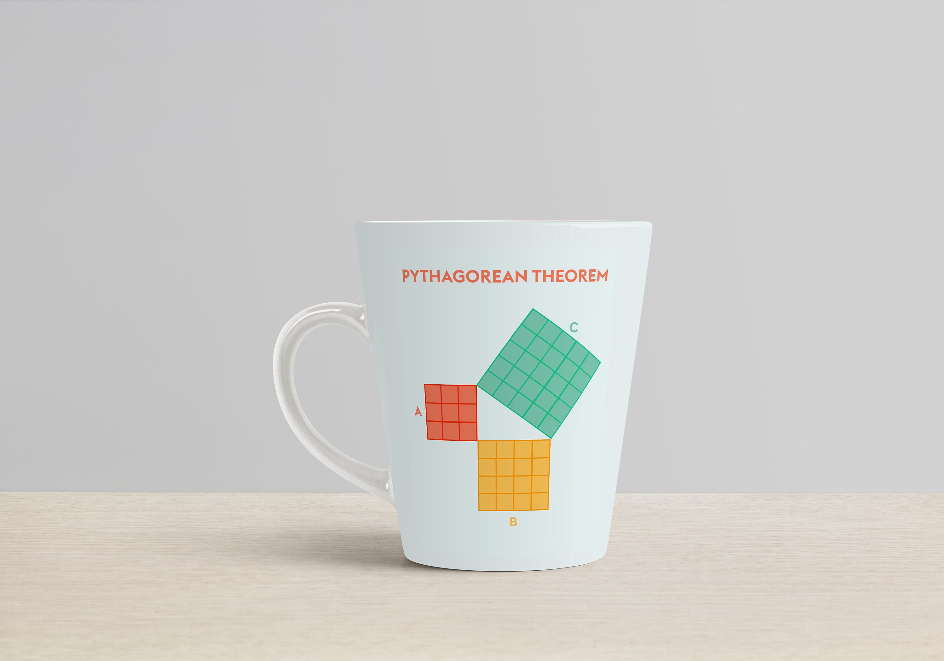 Pythagorean Theorem Math Visual Pythagorean Theorem Visual Proof Printable Fun Math Geometry Poster ...
