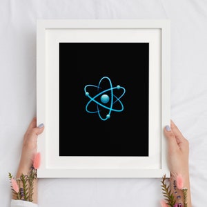 The Structure of an Atom Printable Chemistry Poster, Fun Chemistry Classroom Decor for High School and Middle School Teachers