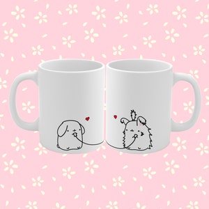Lop Bunny Calling Angora Bunny Couples Mug 11oz