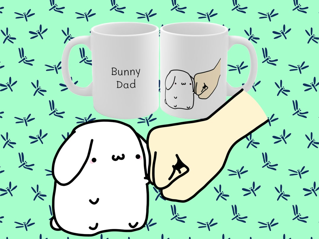 Personalized Bunny Rabbit Dad Ceramic Mug 11oz Perfect Gift for Bunny Owner, and Dad Etsy