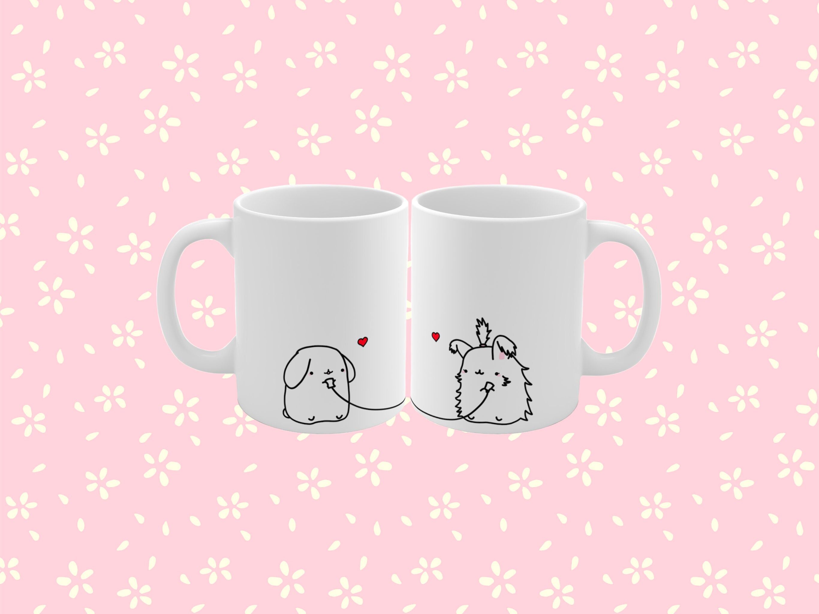 Lop Bunny Calling Angora Bunny Couples Mug 11oz | Etsy