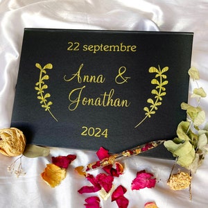 Personalized Wedding Guestbook - Libro degli ospiti alternativo | sposati  Guestbook Wedding Country penna fiorita resina, Taccuino dei Ricordi