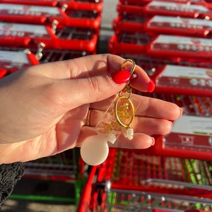 Resin Shopping Cart Token Personalized Shopping Cart Coin for Shopping Trolley token Organization Shopping Dried flowers gold image 4