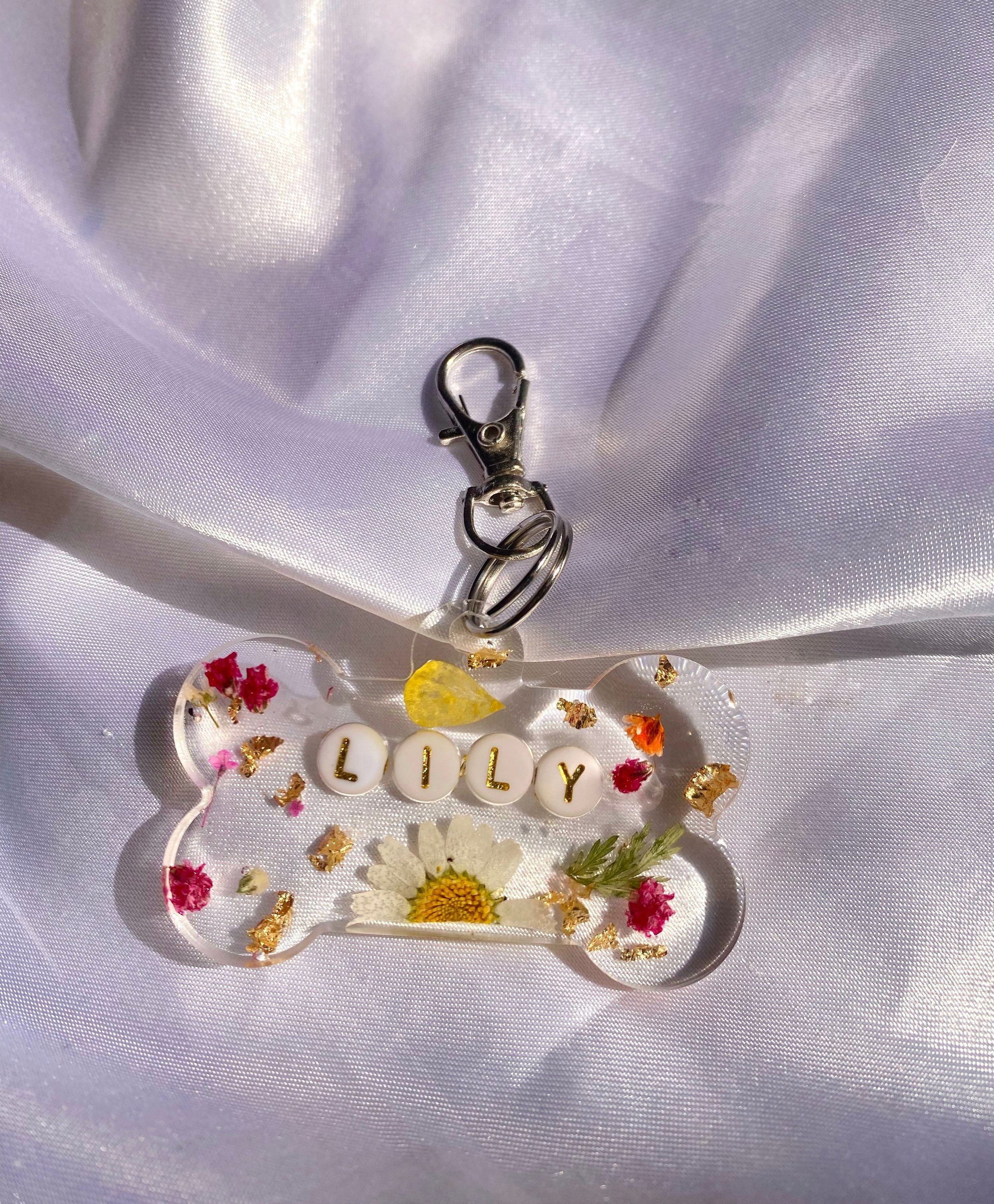 Médaillon Personnalisé Pour Chien en Résine, Médaille d'identification Animaux de Compagnie, Prénom 