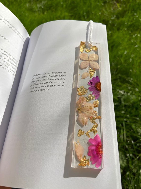 Handmade Bookmarks Encrusted With Dried Flowers And Gold Etsy Handmade Bookmarks Encrusted With Dried Flowers And Gold Etsy