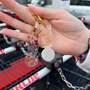 Resin Shopping Cart Token Personalized Shopping Cart Coin for Shopping Trolley token Organization Shopping Dried flowers gold image 3