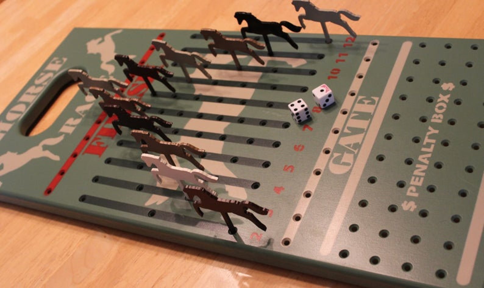 Game Wooden horse racing. Wooden games. Horse races dice Etsy