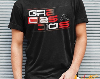 Men&#39;s T-Shirt Gracias A Dios inspirational Graphic Tee inspirational latino T shirt apparel gift for men