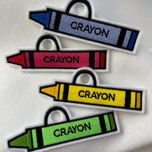 Crayon Ornament Backpack Charm Machine Embroidery Design (5x7, 6x10) Instant Download