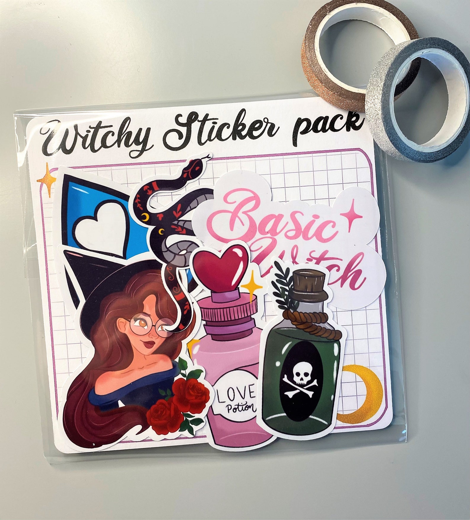 Witchy individual sticker pack Stickers Sticker pack Etsy