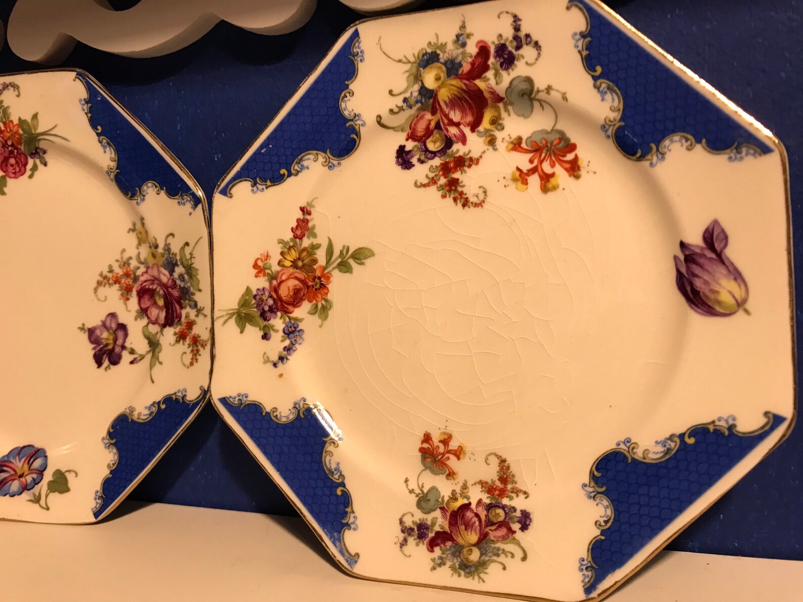 Vintage Scotch Ivory Sandwich Plates Etsy