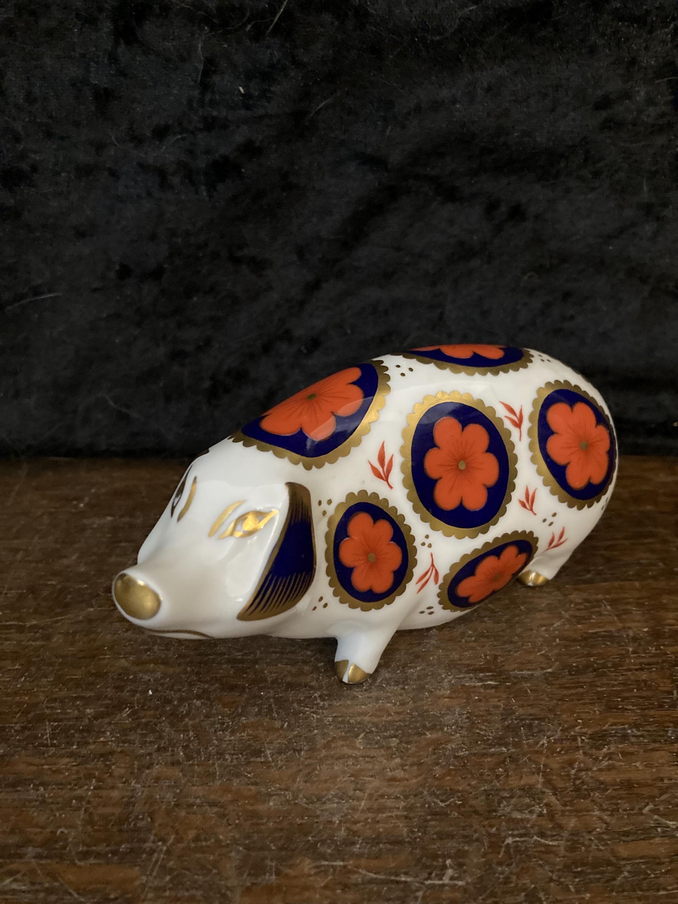 Crown Derby Pig - Etsy