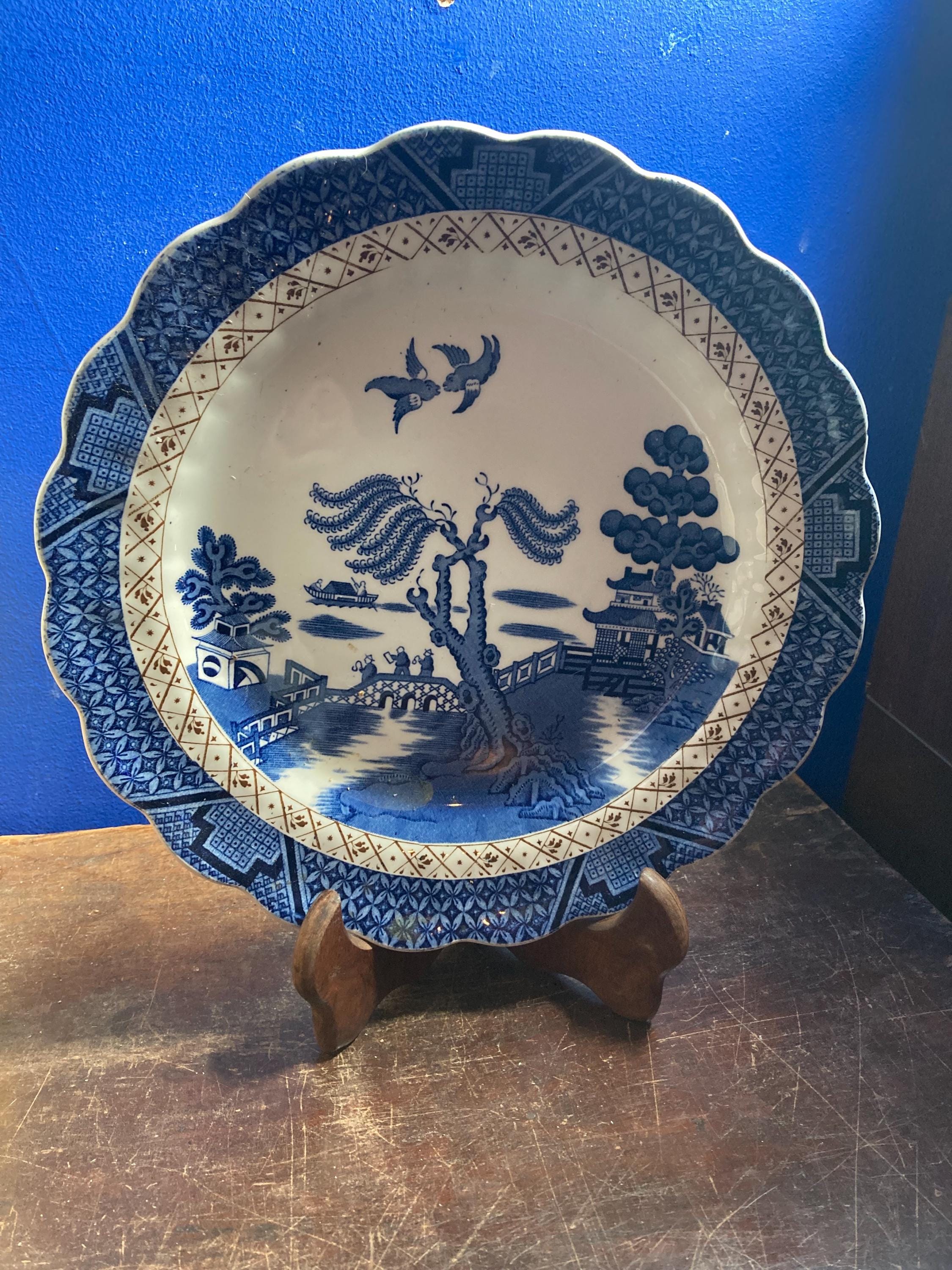 Booths real old willow plate - Etsy 日本
