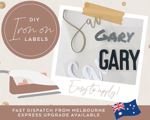 Personalised Custom Iron on Name Labels for Clothing, Heat Transfer Name  Label for Iron On, Clothing Name Labels for T-shirt, Uniform Labels 