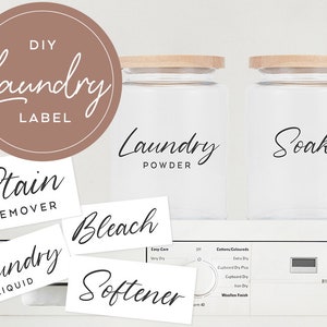 Preprinted Laundry Jar and Soap Bottle Labels/custom Laundry