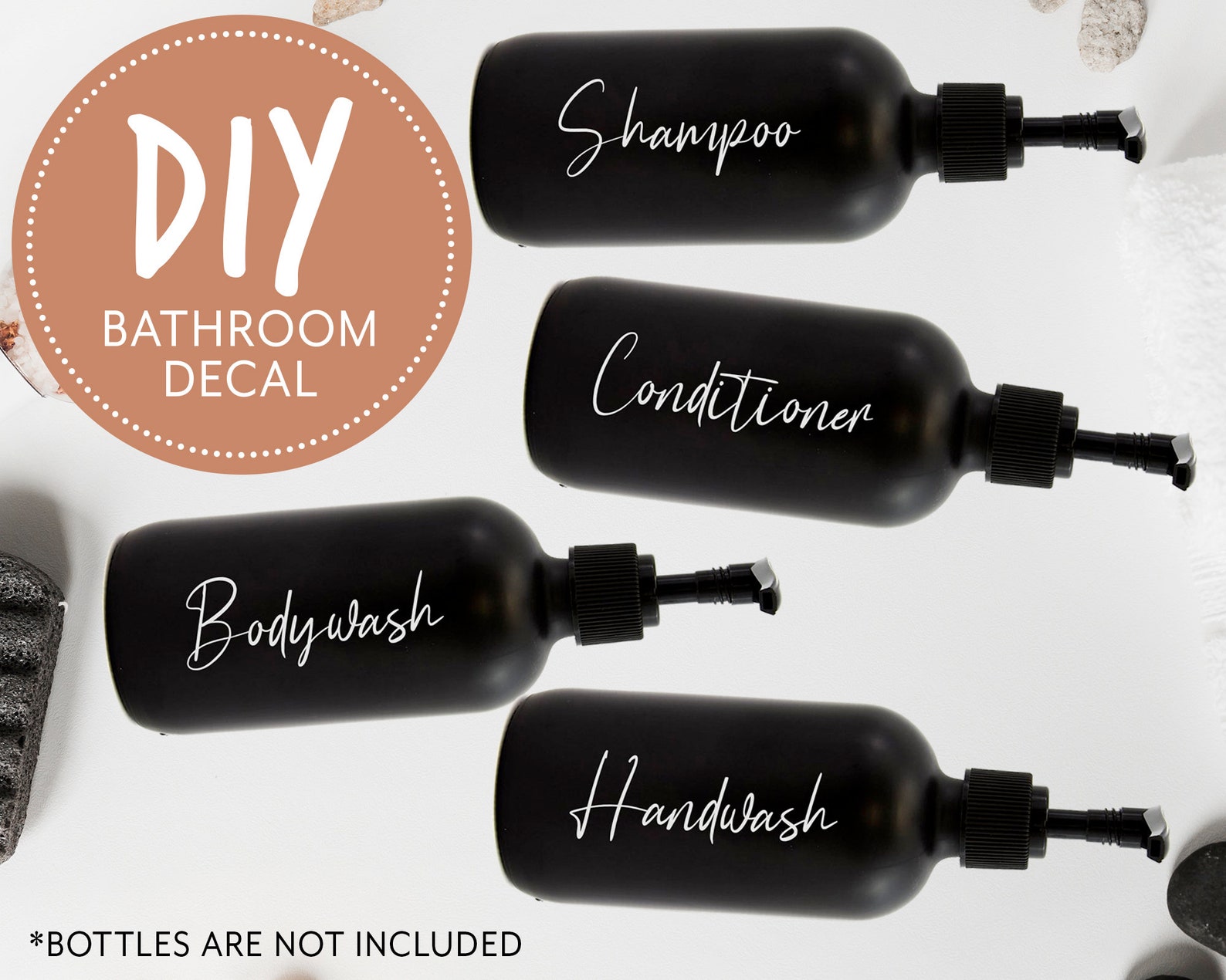 Bathroom Bottle Stickers Bottle Labels Decal Style Pack Home Etsy