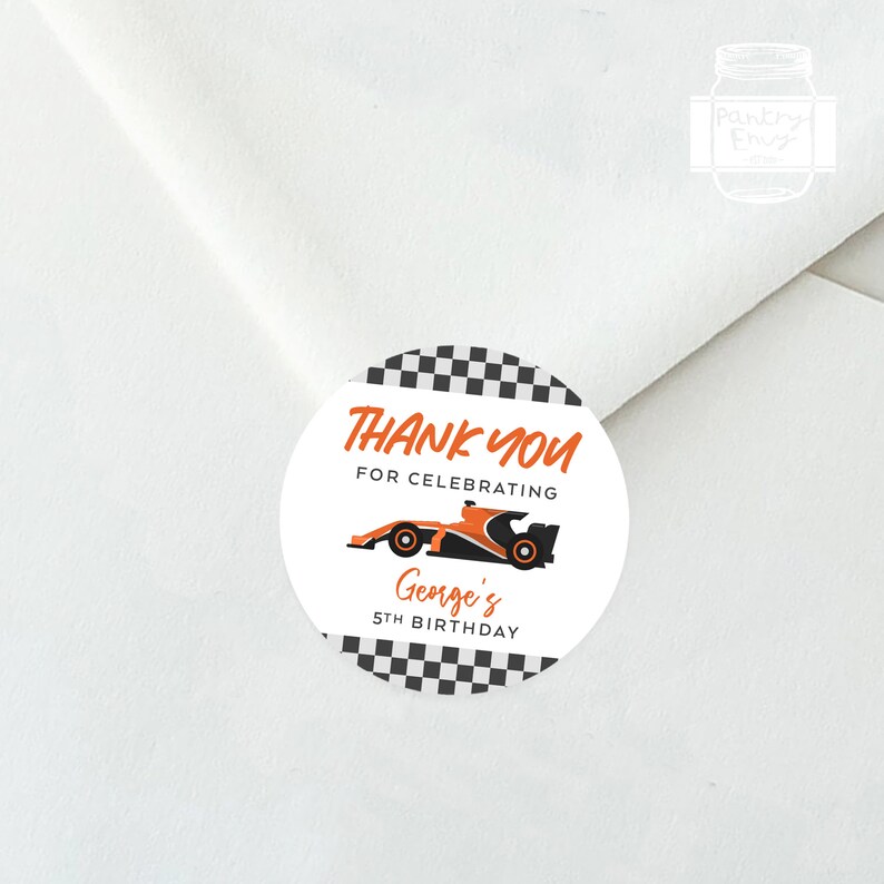 Birthday Stickers Name Stickers Racing Car Theme Stickers | Etsy Australia