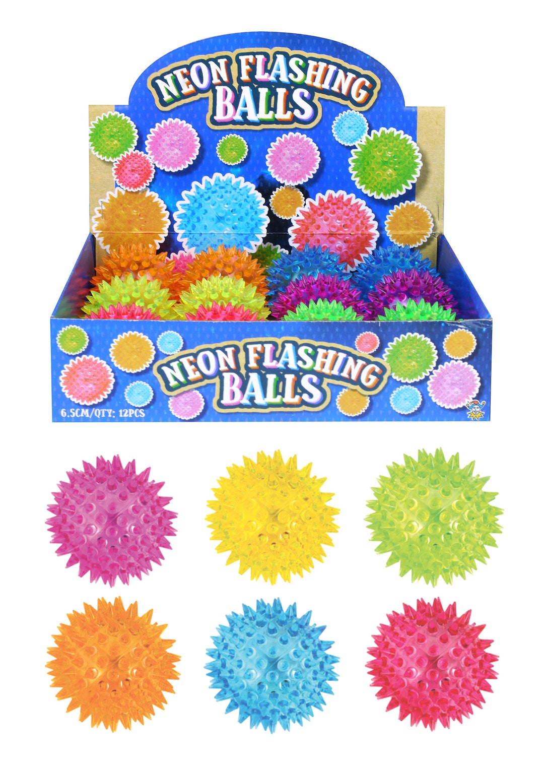 Sensory Toy Fidget Flashing Ball Light up Toy Spiky Ball Stocking