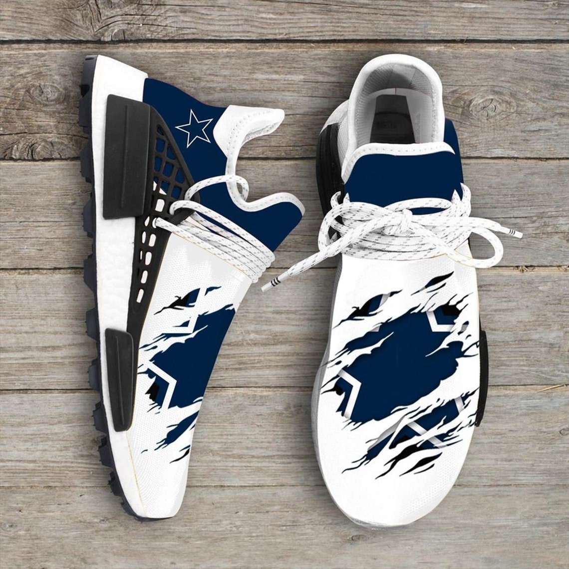 Dallas Cowboys Nfl Nmd Human Sneakers Custom Shoes Jordan Etsy