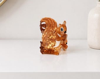 Acetate Brown Squirrel Hair Claw Clip New