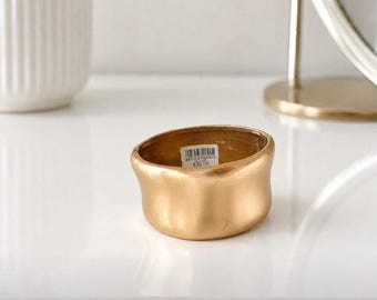 Chicos Gold Thick Hinge Cuff Bracelet New